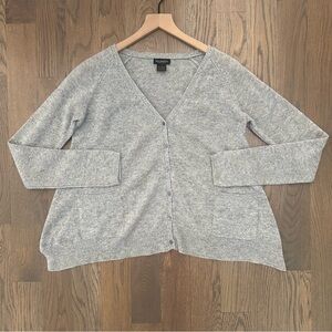 Philosophy Dane Lewis Cashmere Cardigan in Heather Grey Size Small